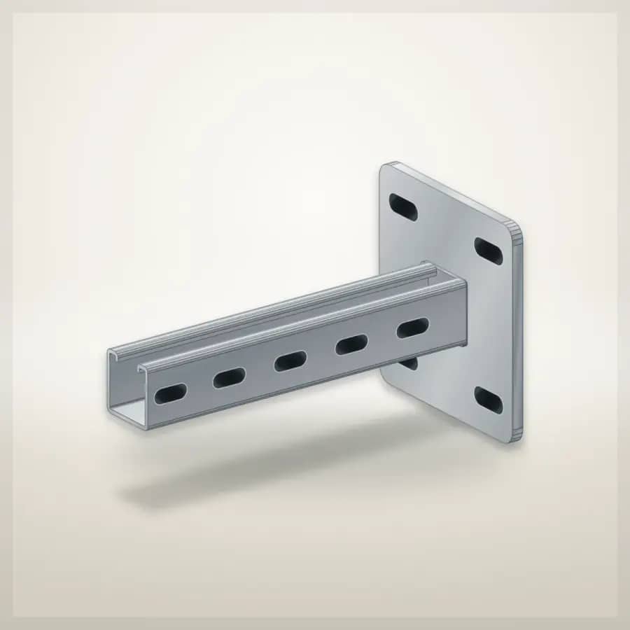 براکت چهار سوراخ پروفیل ۴۱×۴۱ — نبشی، لچکی و براکت | پروفیل کالا
